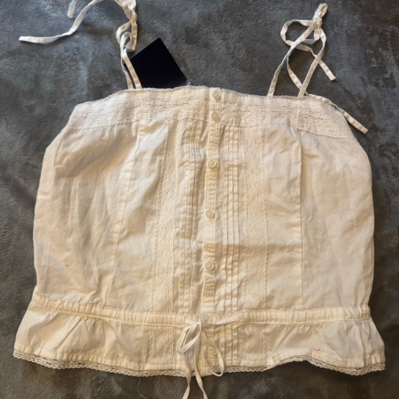 Brandy Melville white linen singlet - Picture 1 of 1